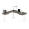 Bestar Bestar Viva 72W L-Shaped Standing Desk in walnut grey & white 19420-35 - alternate 9